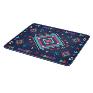 Navy Turkos Boho Geometrisk Ytmönster