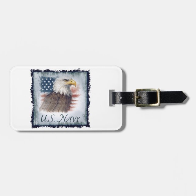 Navy USN VETERAN Bagagebricka (Horisontell Framsida)