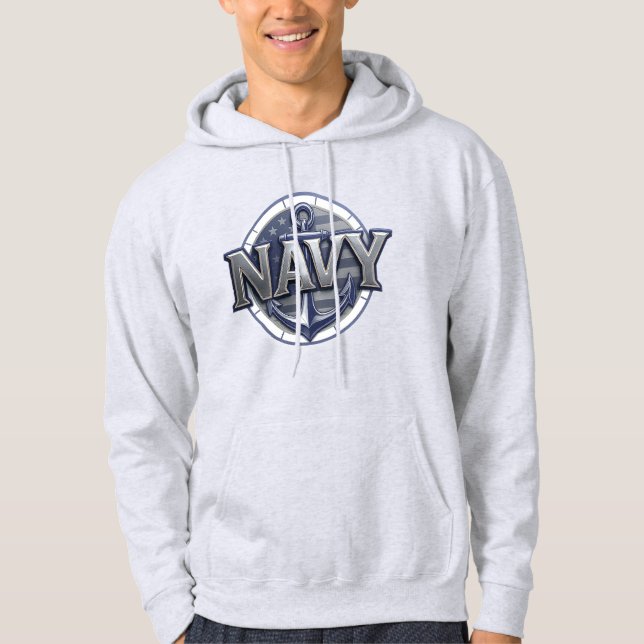 Navy - USN - Veteran Hoodie (Framsida)