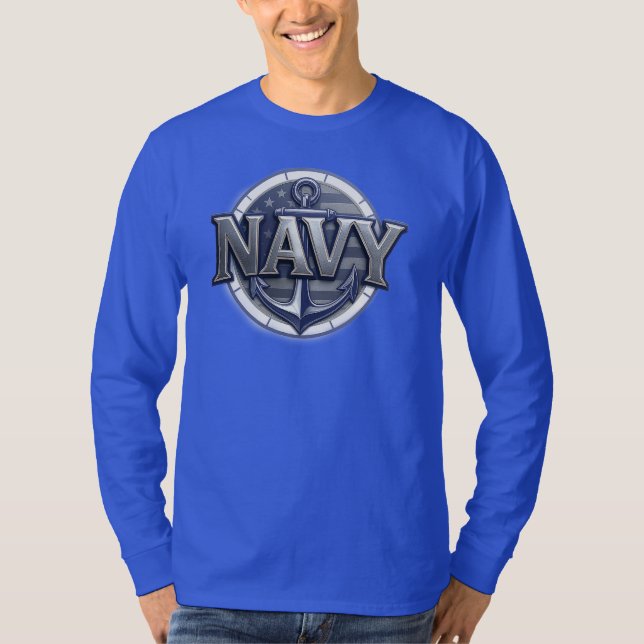Navy USN Veteran T Shirt (Framsida)