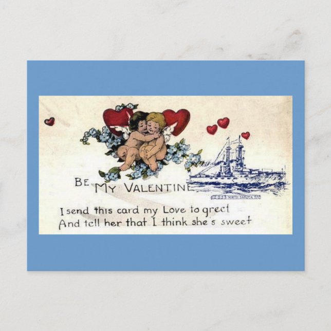 NAVY VALENTINE HELG VYKORT (Framsida)