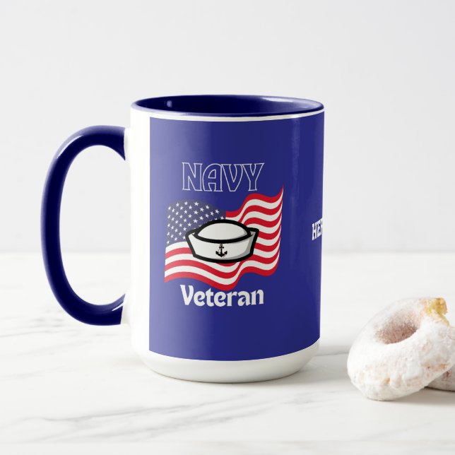 Navy Veteran Mug Mugg (Med munk)