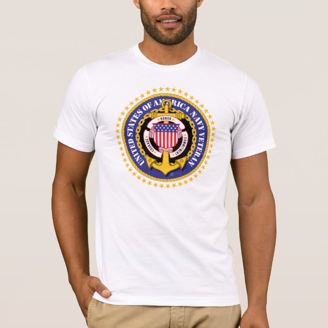 Navy Veterann T Shirt (Framsida)