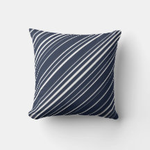 Navy & Vit Diagonal Randigt Mönster