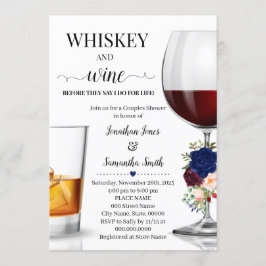 Navy whisky och vin innan jag gör bröllopsdusch inbjudningar