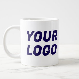 Navy & White Business Företagets logotyp CUSTOM Ju Jumbo Mugg