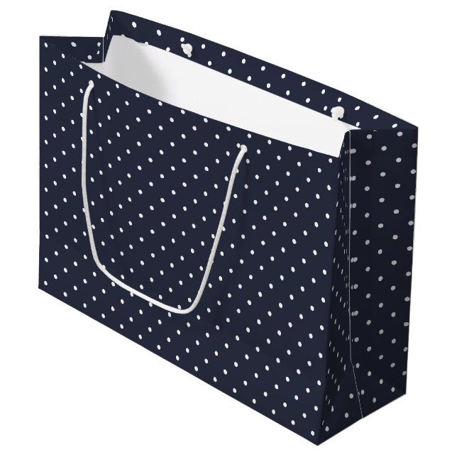 Navy White Polka dots (Framsidan Vinklad)