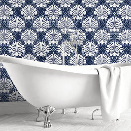Navy & White Seashell