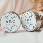 Navy & White | Seaworthy Wedding Monogram Runt Klistermärke<br><div class="desc">Add a personalized coastal touch to your wedding favors with this nautical-inspired round sticker featuring a classic navy rope motif and editable initials and date. Perfect for beach weddings, yacht club receptions, or seaside celebrations, this sticker pairs beautifully with candles, gift bags, or mini jars. Customizable to match your nautical...</div>