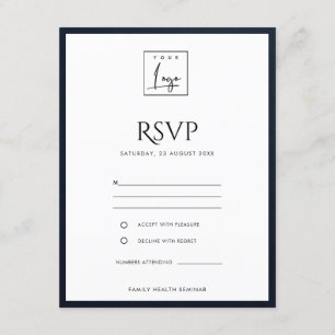 NAVY & WHITE VELVET SILKE DIN LOGOTYP WORKSHOP OSA TILLÄGGSKORT