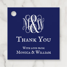 Navy Wht Vine Script Monogram B&G Tack DIY BG