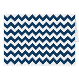 Navy Zigzag, Navy Chevron, Geometric Mönster Hälsningskort