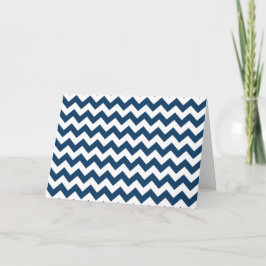Navy Zigzag, Navy Chevron, Geometric Mönster Kort