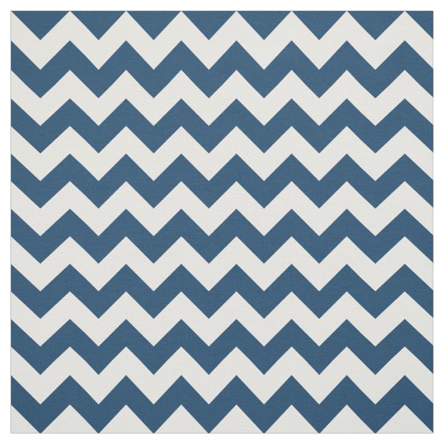 Navy Zigzag, Navy Chevron, Geometric Mönster Tyg (Provkarta)
