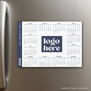 Navyblå 2026 Företagets Logotyp Märkt Kalender