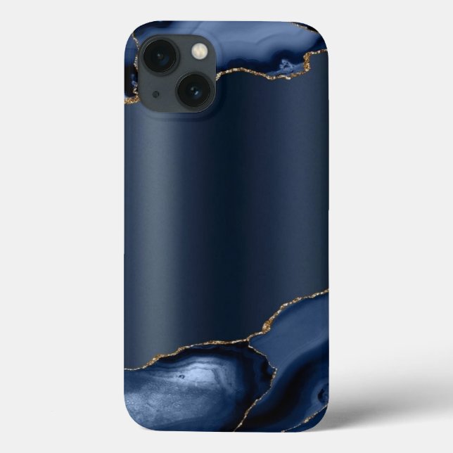 Navyblå abstrakt Case-Mate iPhone-fodral (Baksida)