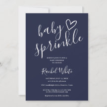 Navyblå babypojke baby sprinkle shower