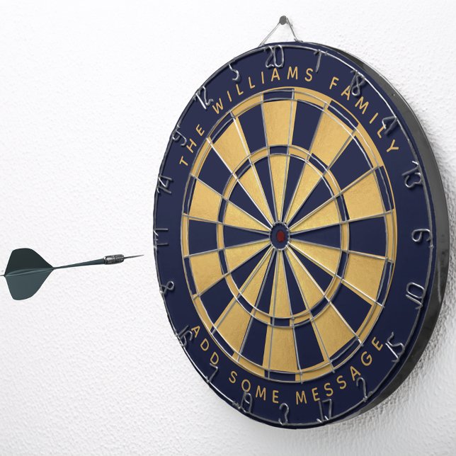 Navyblå falsk guldfolie Anpassat namn Geometrisk Darttavla (Skapare uppladdad)