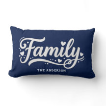 Navyblå familjehjärtmanuskriptmonogram