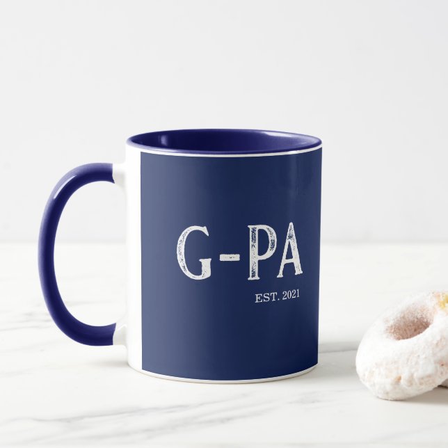 Navyblå G-Pa Etableringsår Mugg (Med munk)