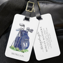 Navyblå golfmonogram