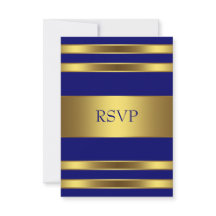 Navyblå Guld RSVP