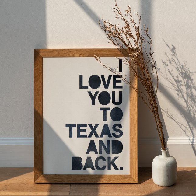 Navyblå kärlek Du älskar mig från Texas till tillb Poster (Skapare uppladdad)