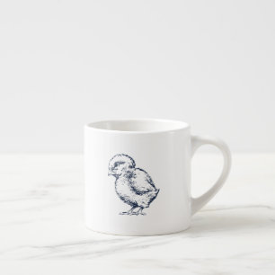 Navyblå kycklingbaby-mugg espressomugg
