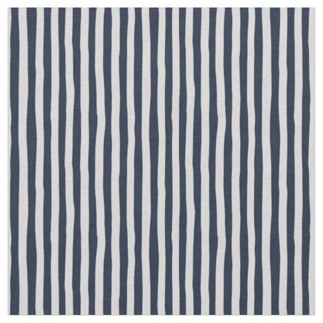 Navyblå & Ljusgrå Skeva Ränder Tyg (Närbild)