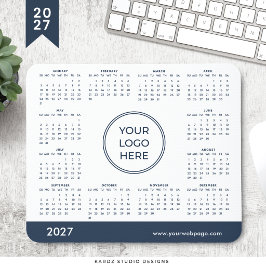 Navyblå Logo 2027 Kalender Musmatta
