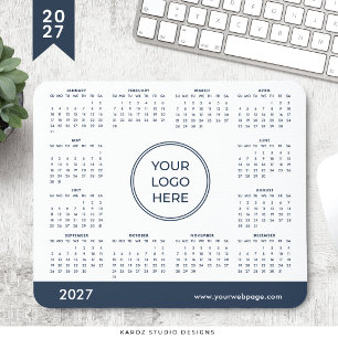 Navyblå Logo 2027 Kalender Musmatta