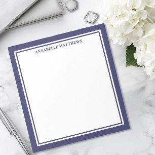 Navyblå minimalistisk monogram anteckningsblock