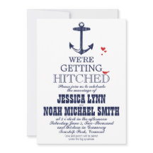 Navyblå nautisk ankartypografi röd bröllop