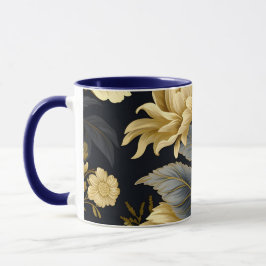 Navyblå och guld Modern Boho anpassad logomugg Mugg