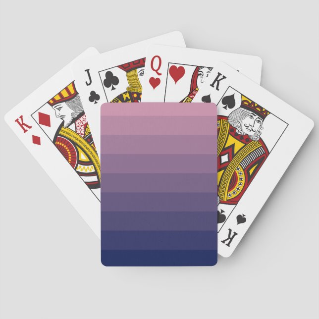 Navyblå och Mauve-färggradation Casinokort (Baksidan)