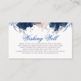 Navyblå och mauve önskebrunn tilläggskort