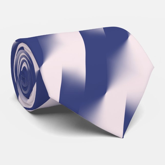 Navyblå och rosa diagonal färgblock Ombre Zig Slips (Rullad)
