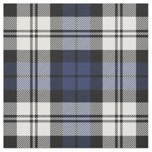 Navyblå och vit Black Watch Tartan-rutig Tyg
