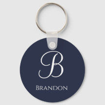 Navyblå personlig namn och monogram