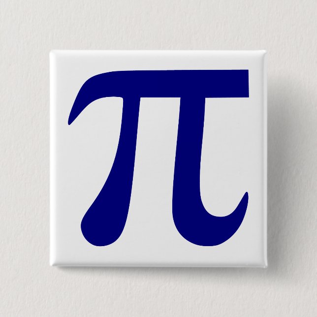 Navyblå Pi-symbol Knapp (Framsida)