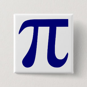 Navyblå Pi-symbol Knapp