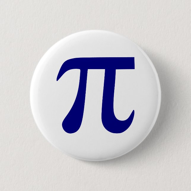 Navyblå Pi-symbol Knapp (Framsida)