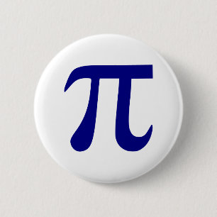 Navyblå Pi-symbol Knapp