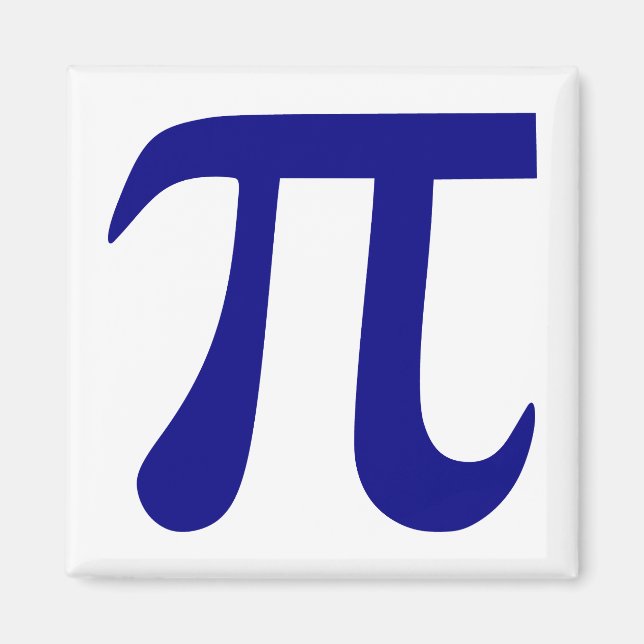 Navyblå Pi-symbol Magnet (Framsidan)