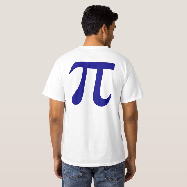 Navyblå Pi-symbol Tee Shirt (Hel baksida)
