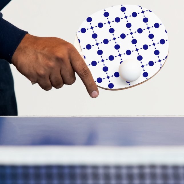 Navyblå prickar, Prickmönster, Prickar Pingisracket (Insitu)