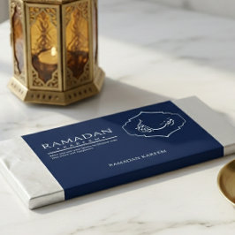 Navyblå Ramadan Kareem chokladbar omslag Flygblad