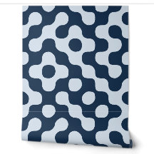 Navyblå Retro Geometrisk