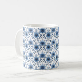 Navyblå Retro Söt Vintage Elegant Chic Blomma Kaffemugg