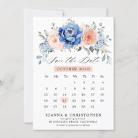 Navyblå Skiffer Dammig Ros Kalender Spara Datum